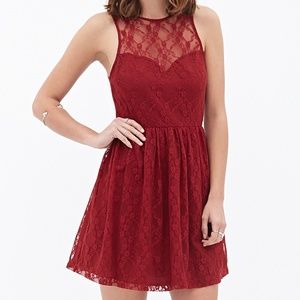 Forever 21 l Lace sweetheart skater dress